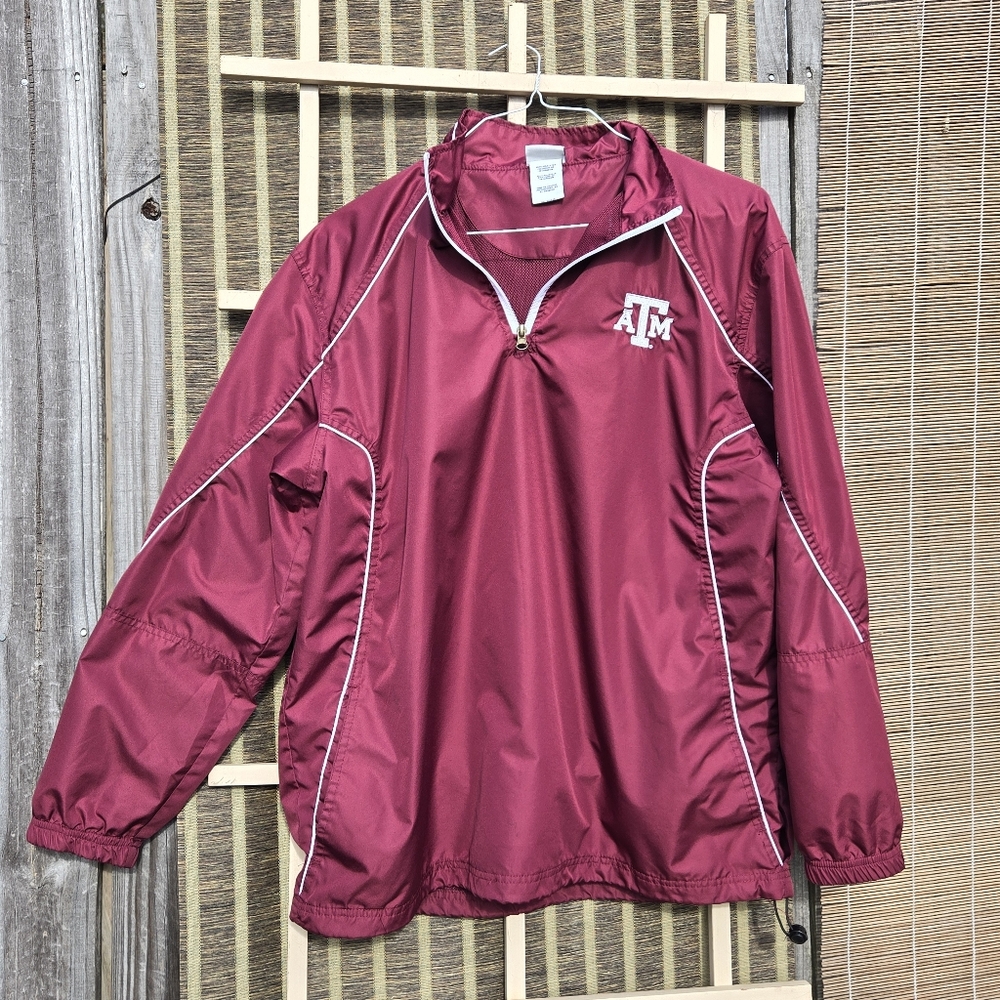 Burgundy Texas A&M Windbreaker 1/4 Zip M